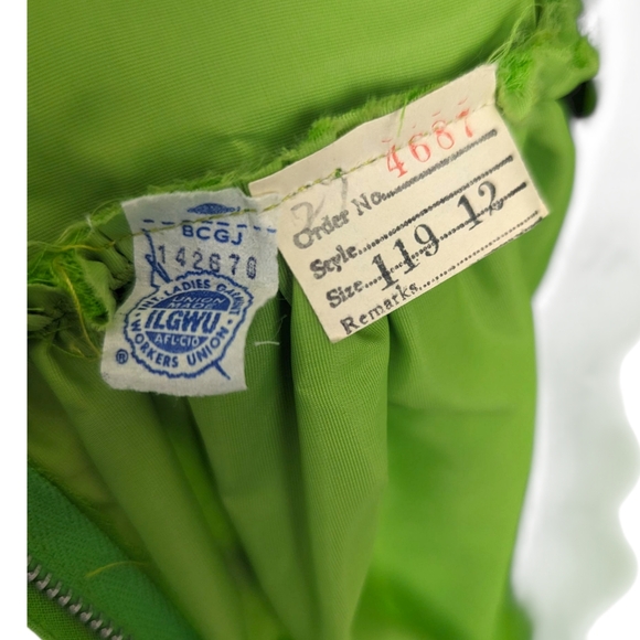 Vintage 70s Crochet Trimmed Maxi Peasant Dress Green Chiffon Overlay Womens S - Picture 4 of 14